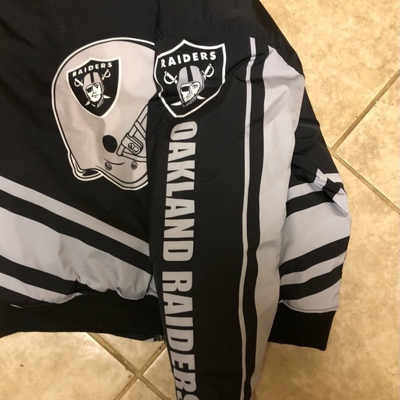 Raiders Zip Up Bomber Jacket - Picture 3 of 5